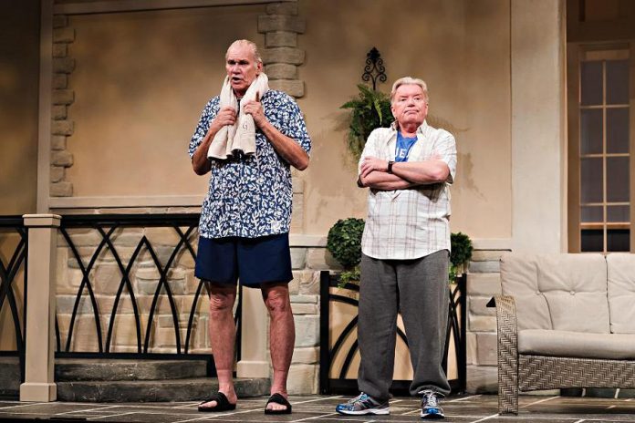 Norm Foster as Jonas Ainsworth and David Nairn as Barry Butterfield in "Jonas and Barry in the Home". The play will be performed at the Capitol Theatre in Port Hope from April 10 to 22, (Photo: Drayton Entertainment)