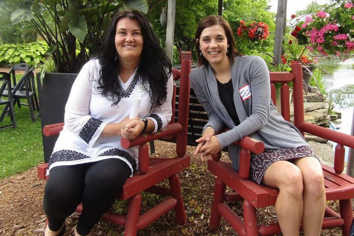 Cindy Windover, President of the Kawartha Chamber of Commerce & Tourism board, and Emily Ferguson, Resource Development Manager with Habitat for Humanity Peterborough and Kawartha Region. Both the Chamber and Habitat for Humanity, along with several other Chamber members, are hiring. (Photo: Kawartha Chamber of Commerce & Tourism)