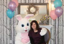 The Easter Bunny returns to Village Dental Centre in Lakefield on Easter Monday (April 2) for free photos, cookies, beverages, and a prize raffle. (Photo: Village Dental Centre)