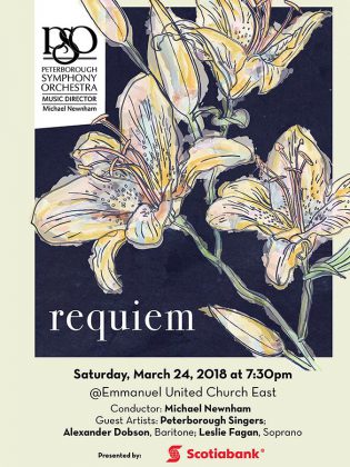 The PSO's March 24th Requiem concert at Emmanuel United Church East is sponsored by Scotiabank. Tickets are available from the Showplace box office.