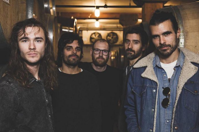 Calgary-based indie folk-rock band Reuben and the Dark (Brock Geiger, Ian Jarvis, Shea Alain, (Brendan) Dino Soares, and Reuben Bullock) are performing at Peterborough's Market Hall on March 15, 2018, with special guest Kalle Mattson opening. (Photo: Reuben and the Dark / Instagram)