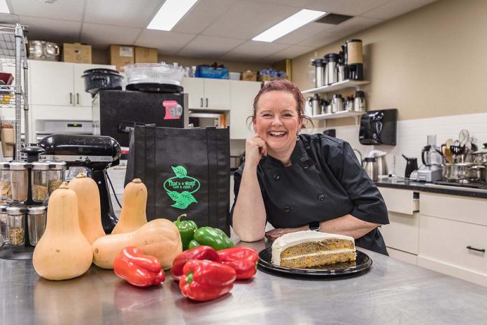 Each woman nominated for the project has to submit a bio and choose three words that describe who they are and what they do in their communities.  "Vibrant, Courageous, Kind" are the three words that describe Tracey Ormond, owner of That's A Wrap Catering in Peterborough. (Photo: Heather Doughty)