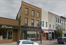 Lori and Peer Christensen, owners of Christensen Fine Art, are selling their three-story heritage building on George Street in downtown Peterborough. The first floor is zoned commercial and the second and third floors are zoned residential. (Photo: Google Maps)