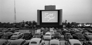 There are three drive-in theatres in the Kawarthas: the Port Hope Drive-In (which is already open on weekends), the Lindsay Drive-In (which opens for the season on April 27, 2018), and the Havelock Family Drive-In (which opens for the season on May 18, 2018). Pictured is a drive-in theatre in Chicago circa 1950, when the alternative to traditional movie theatres began to gain popularity.
