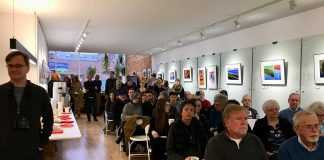 It was a full house at Lett Architects for the "Location, Heritage Preservation, Gentrification and the Arts" event on April 11, 2018 presented by the Electric City Culture Council, a not-for-profit organization serving the arts, culture and heritage sector in Peterborough and the surrounding region. (Photo: Tammy Thorne / kawarthaNOW.com)