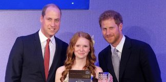 Peterborough's Faith Dickinson received the Diana Award, presented by from Prince William and Prince Harry, in 2017 for her "Cuddles for Cancer" charity. She has now been invited to the May wedding of Prince Harry and Meghan Markle. (Photo: Kensington Palace)