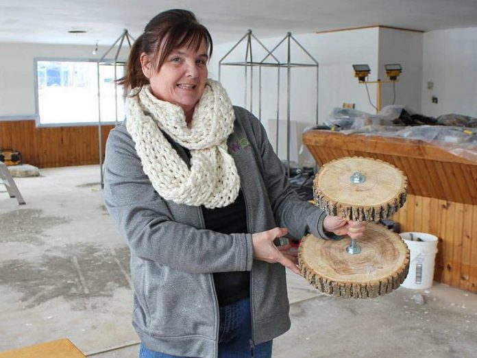 Kelli Coon's new cafe, shown here undergoing renovations during the winter, will feature pastry platters gifted from a friend's wedding made with wood from Big Bald Lake. "I want people to come in and feel like they've just come to a friend's house." (Photo: Sofie Andreou)