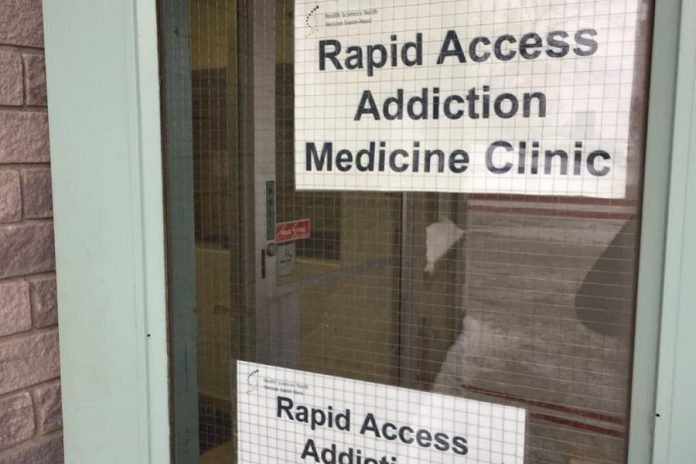 Peterborough Regional Heath Centre has opened the first Rapid Access Addiction Medicine (RAAM) clinic in the Kawarthas. Located in downtown Peterborough, the clinic provides faster and more individualized treatment for opioid or alcohol dependence. The RAAM model has already been implemented in other cities across Ontario, including in Sudbury (pictured here), one of the first locations. (Photo: CBC Radio-Canada)
