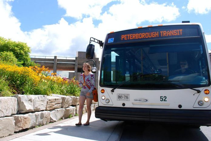 If you are planning to make the shift to transit, get familiar with the Peterborough Transit schedule and map, including the new Community Bus. (Photo courtesy of GreenUP)