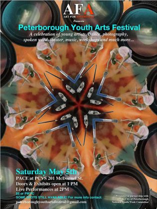 The first Peterborough Youth Arts Festival takes place at 1 p.m. on Saturday, May 5, 2018 at PACE at PCVS in downtown Peterborough.