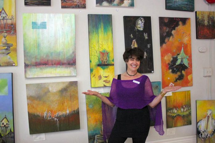  Peterborough artist Silvia Ferreri at the 2017 Art for Autism festival. Ferreri, along with 22 other artists including several living with autism, will be participating in this year's fundraiser which runs from June 1 to 3, 2018. (Photo: Ellen Cowie / Facebook)