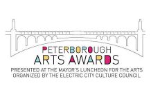 The inaugural Peterborough Arts Awards will be presented at the sold-out Mayor's Luncheon for the Arts on Friday, May 25th at the McDonnel St. Activity Centre in Peterborough. (Graphic: EC3)