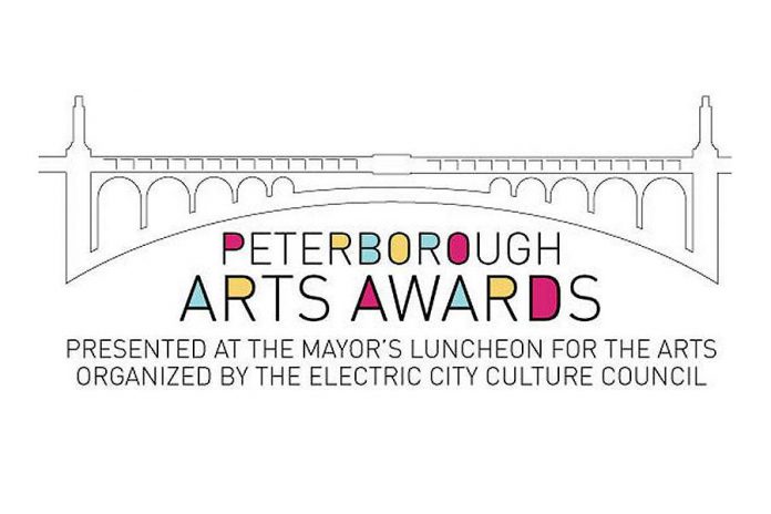 The inaugural Peterborough Arts Awards will be presented at the sold-out Mayor's Luncheon for the Arts on Friday, May 25th at the McDonnel St. Activity Centre in Peterborough. (Graphic: EC3)