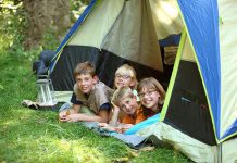 Kids enjoying camping at Beavermead Campground in Peterborough. (Photo courtesy of Otonabee Conservation)