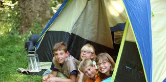 Kids enjoying camping at Beavermead Campground in Peterborough. (Photo courtesy of Otonabee Conservation)