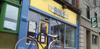 B!KE, a non-profit organization in downtown Peterborough supporting cycling, was vandalized in April 2018. Police have arrested and charged a 17-year-old Peterborough youth. (Photo coutesy of B!KE)