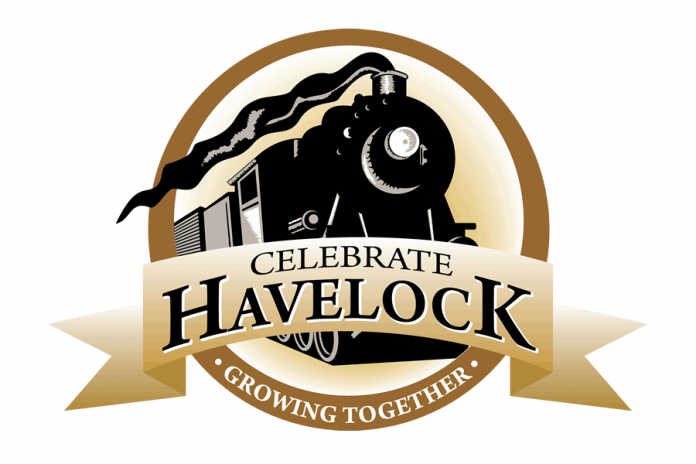 The train logo of "Celebrate Havelock" recognizes the history of Havelock, an important freight depot from the 1880s to the 1960s. The railway is now run by Canadian Pacific as Kawartha Lakes Railway and its activity today consists of transporting nepheline syenite and crushed basalt rock from two mines north of Havelock operated by Unimin.