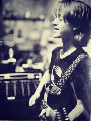 Danny Michel with his guitar in grade nine in Kitchener-Waterloo. (Photo courtesy of Danny Michel)