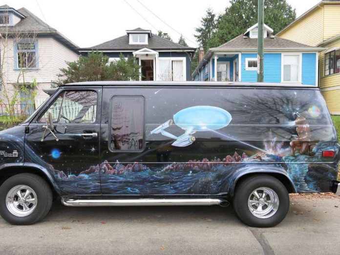 Danny Michel's Star Trek van, home to his "Dan's Space Van" mobile web series. (Photo courtesy of Danny Michel)