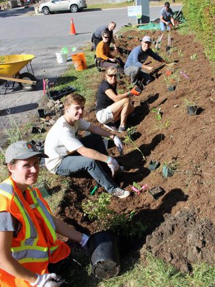 Last year, the GreenUP Ready for Rain Peterborough program worked with residents to build eight rain gardens in The Avenues Neighbourhood. Take a tour on May 25th and learn about how to integrate green infrastructure in your yard.  (Photo courtesy of GreenUP)