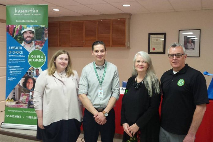 The BOSS seminar on mental health in the workplace was moderated by Roberta Herod (second from right) with expert panelists Ashley Challinor, Jack Veitch, and Dave Pogue.