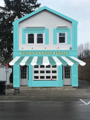 A designer's rendering of Bigley's Sweet Treats, a new modern ice cream shop opening in Bobcaygeon this spring. (Graphic:  Bigley's Sweet Treats)