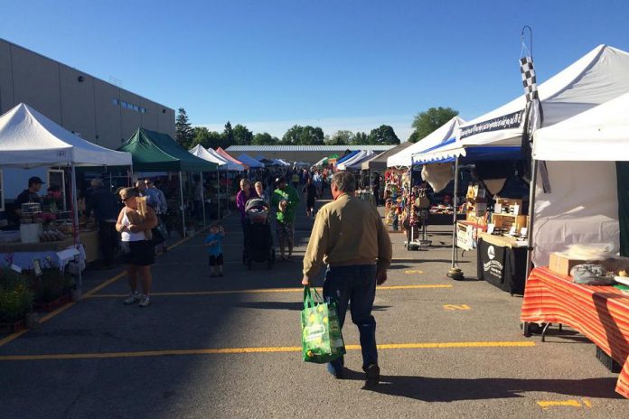 The Peterborough Farmers' Market at Morrow Park in June 2015. Originally accused of aggressive conduct towards other market vendors in 2017, seven local farmers and food producers say they received notices of their eviction from the Saturday market for the 2018 season. (Photo: Linda Howes / Google)