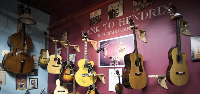 Hank to Hendrix Guitar Company is one of the local musical instrument and sound production experts who will be participating in the  Trade Show and Gear Swap for musicians on Saturday, May 26th.  (Photo: Hank to Hendrix Guitar Company)