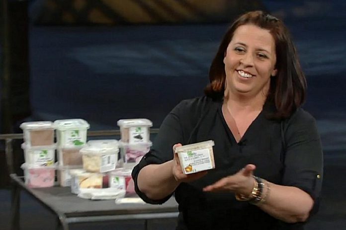Shelley Westgarth, owner of artisanal ice cream maker Belly Ice Cream in Huntsville, appeared on the 11th season CBC's Dragons' Den. (Photo: CBC)