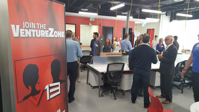 The VentureZone is a flexible co-working and business accelerator space for technology startups and entrepreneurs.  (Photo: Jeannine Taylor / kawarthaNOW.com)