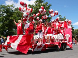 A float in the Canada Day parade in Peterborough in 2010. (Photo: Peterborough Canada Day Parade / Facebook)