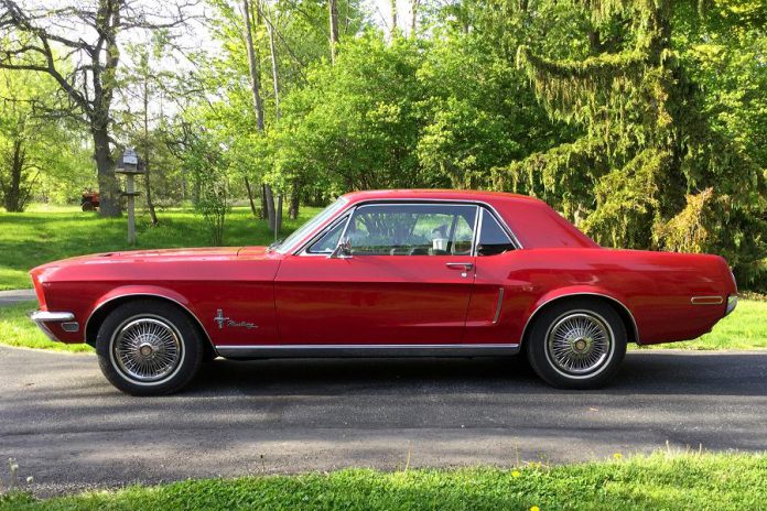 This 1968 Ford Mustang, owned by Cavan resident Ralph Heaslip, will be among the many vintage rides displayed Saturday, July 7th as the Millbrook Classic Car Show returns to the village's downtown. He's just the third owner of the vehicle, which was bought new at a Ford dealership in Bowmanville and has just 68,000 original miles on the odometer. (Photo courtesy of Ralph Heaslip)