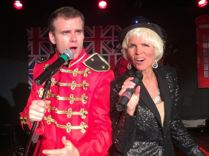 Nathan Smith sings as Sting and Leisa Way sings as Annie Lennox in "Across the Pond: The British Invasion".  (Photo: Way-To-Go Productions)