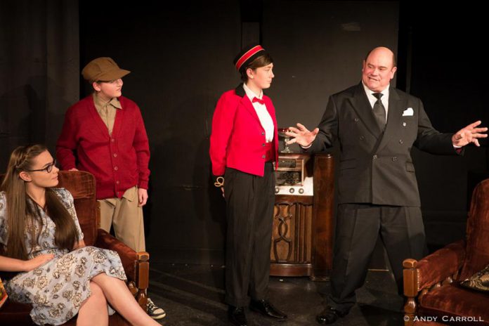 Aimee Gordon as Boo, Emma Meinhardt as Target Boy, and Brad Brackenridge as The Mixer. (Photo: Andy Carroll)