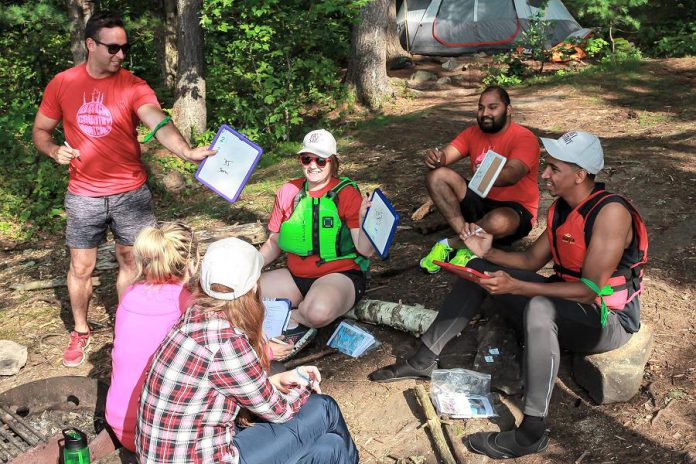 Camp Startup takes young entrepreneurs out of the traditional office and into an outdoor camp environment, where they learn communication, teamwork, and leadership skills they can transfer to their businesses. (Photo: Samantha Moss)