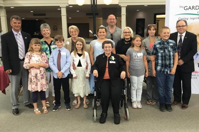 The winners and honourable mentions of Community Care Peterborough's annual Grandparent of the Year Award at a reception at Princess Gardens Retirement Residence in Peterborough on June 6, 2018. (Photo: Dean Ostrander)