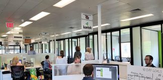 The Innovation Cluster Peterborough and The Kawarthas held its annual general meeting on May 31, 2018, which included a public tour of its business incubator space The Cube. According to Innovation Cluster President and CEO Mike Skinner, while 80 per cent of startups normally fail within the first two years, that number is reduced to less than 30 per cent when entrepreneurs are supported through a business incubation program. (Photo: Amy Bowen / kawarthaNOW.com)