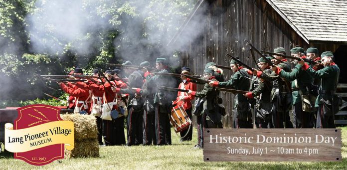 Activities at Historic Dominion Day on Sunday, July 1st at Lang Pioneer Village Museum in Keene include horse-drawn carriage rides, historical battle reenactments, educational pieces on confederation, schoolyard games, and live music. (Photo: Lang Pioneer Village)