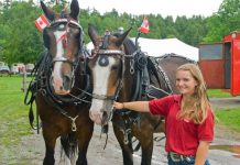 There are lots of ways to celebrate Canada Day in the Kawarthas on Sunday, July 1st, including enjoying horse-drawn wagon rides through the historic Lang Pioneer Village Museum in Keene during the annual Historic Dominion Day. (Photo: Lang Pioneer Village)