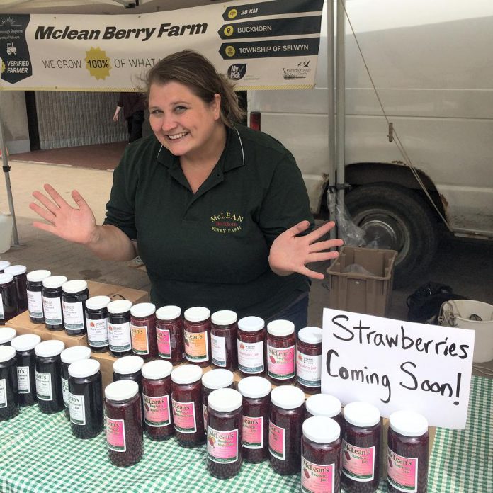 Erin McLean of McLean Berry Farm says that a new market was necessary for vendors like her who already had their crops in the ground when their application for the Morrow market was denied. (Photo: Eva Fisher / kawarthaNOW.com)