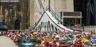 The goal of this year's Lock & Paddle event is to allow as many paddlers as possible a chance to "lock-through" the Peterborough Lift Lock. The event runs from 10 a.m. to 3 p.m. on Sunday, June 24th, with registration beginning at 10 a.m. and lockage beginning at noon. Local vendors and entertainment will be on site for the duration of the event. (Photo: Linda McIlwain / kawarthaNOW.com)