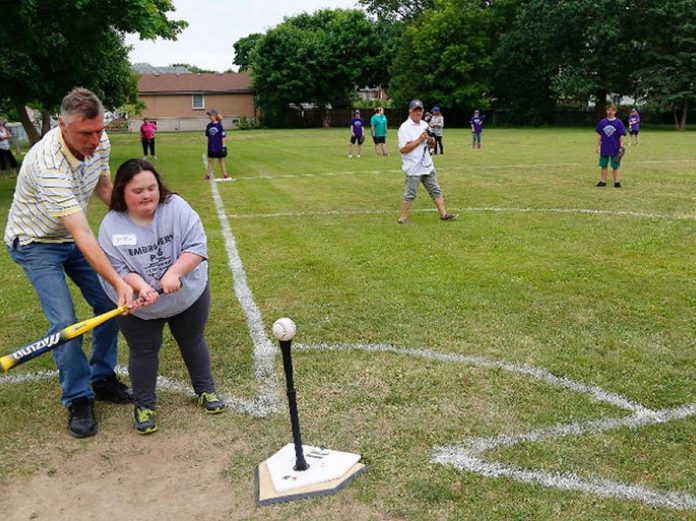 Someone broke into the Peterborough Challenger Baseball equipment storage bin at Turner Park and stole vital equipment used by the team, which provides special needs children and youth the chance to play baseball. (Photo courtesy of Peterborough Challenger Baseball)