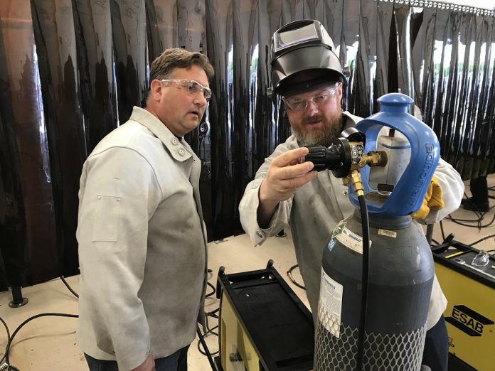 As part of the newly enhanced welding program, PVNC will also be providing advanced welding training to its welding teachers in order to provide educators with the most current techniques to pass onto students.  (Photo courtesy of Galen Eagle / PVNC)