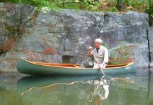 This 12-foot canoe once owned by Canadian wildlife artist and naturalist Robert Bateman is one of the artefacts on display in The Canadian Canoe Museum's new 'Just Add Water: Little Boats with Big Stories' exhibit, opening on June 13, 2018 in Peterborough. (Photo courtesy of The Canadian Canoe Museum