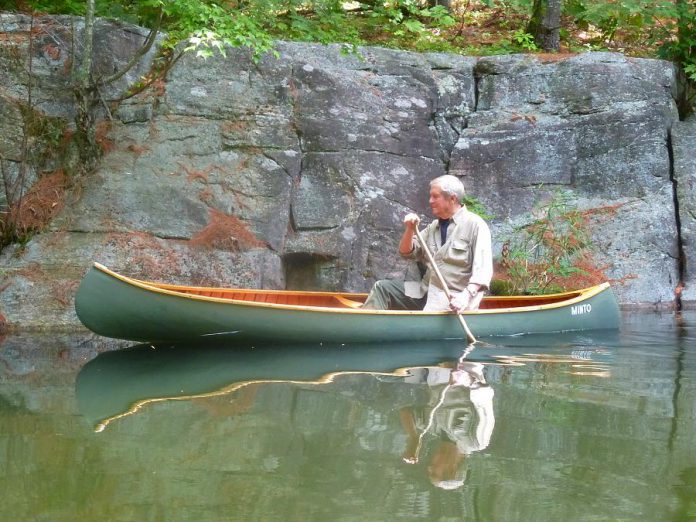 This 12-foot canoe once owned by Canadian wildlife artist and naturalist Robert Bateman is one of the artefacts on display in The Canadian Canoe Museum's new 'Just Add Water: Little Boats with Big Stories' exhibit, opening on June 13, 2018 in Peterborough. (Photo courtesy of The Canadian Canoe Museum