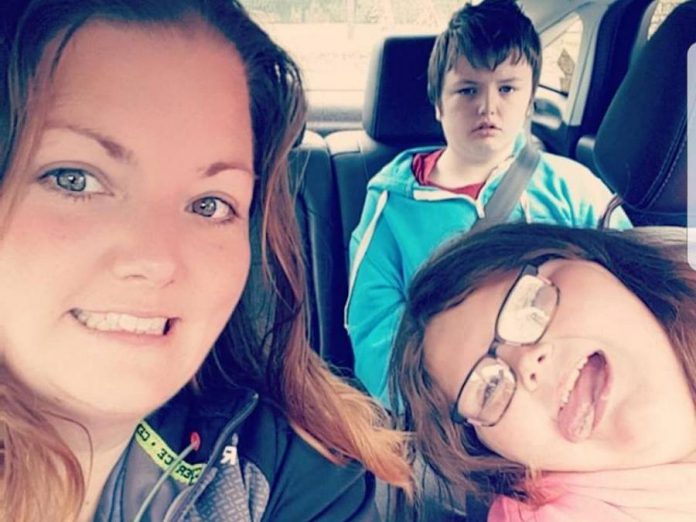 Ashley Wright with her two children, 11-year-old Brinlee and 13-year-old Logan. Logan lives with severe autisim and the Wright family was publicly shamed twice by the same man while they were visiting the Peterboroug Zoo on June 10, 2018. Wright has written an open letter to the man that is going viral. (Photo: Ashley Wright / Facebook)