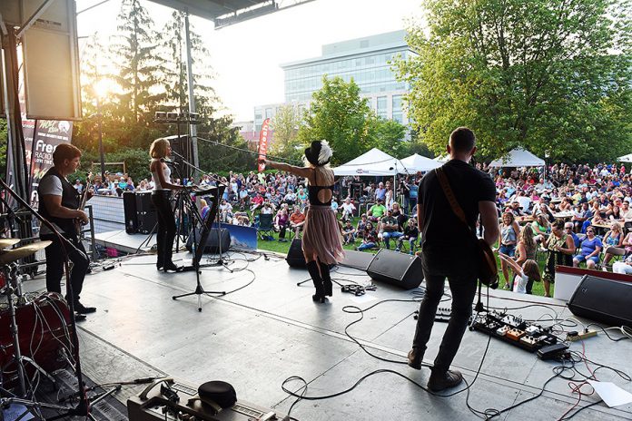 Live music runs every afternoon during the three-day fundraising festival. (Photo courtesy of Peterborough DBIA)