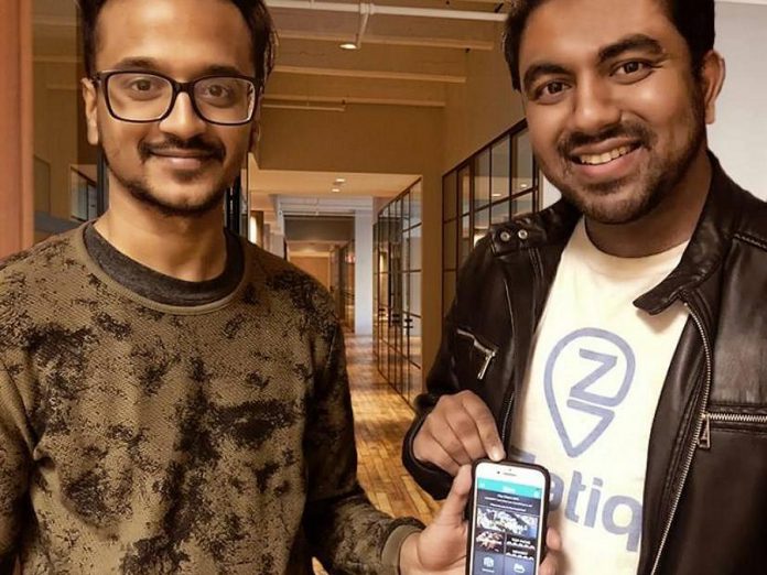 Food app start-up Zatiq co-founder and CTO Hasan Jafri with co-founder and CEO Sultan Moni. Zatiq, which uses artifical intelligence to match consumer food cravings with local meal locations, is expanding to Africa and Pakistan. (Photo courtesy of the Innovation Cluster)