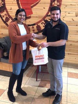 Popeye's Peterborough has signed a 12-month contract to allow Zatiq to offer free meals that would otherwise be wasted from its restaurant.  (Photo courtesy of the Innovation Cluster)