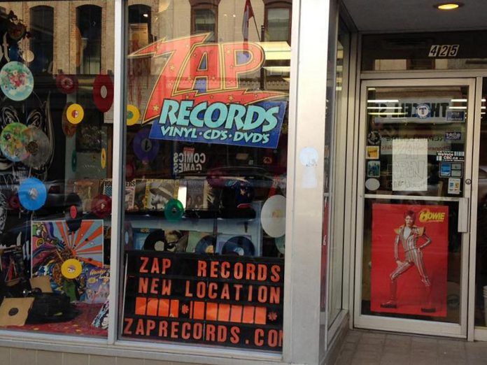 Peterborough's newest record store, ZAP Records, is now open at 425 George Street North in downtown Peterborough. The new store, at the former location of Moondance, is owned by Tim Horgan who also operates ZAP Records in Cobourg.(Photo: Lonnie Redden / Facebook)